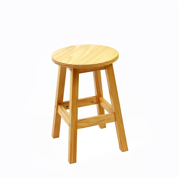 Houten stoelen geïsoleerd op een witte achtergrond.