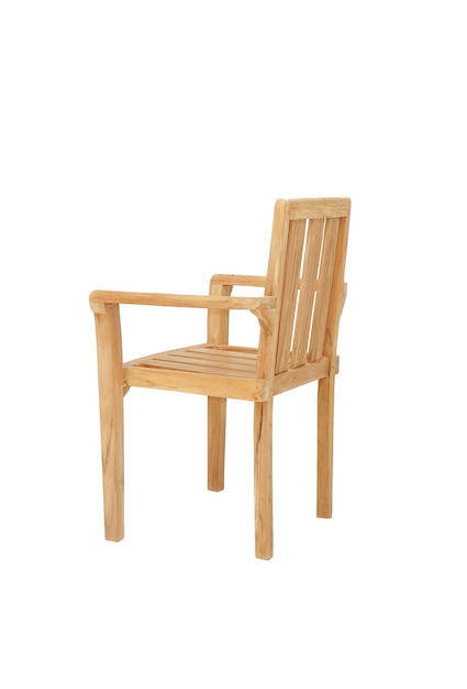 Foto houten stoelen tegen een witte achtergrond