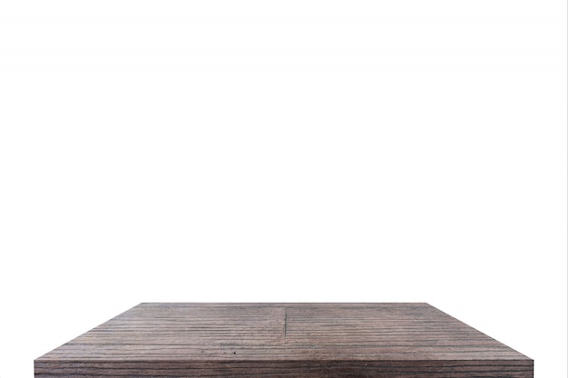 Houten tafelblad of plank op isolaat