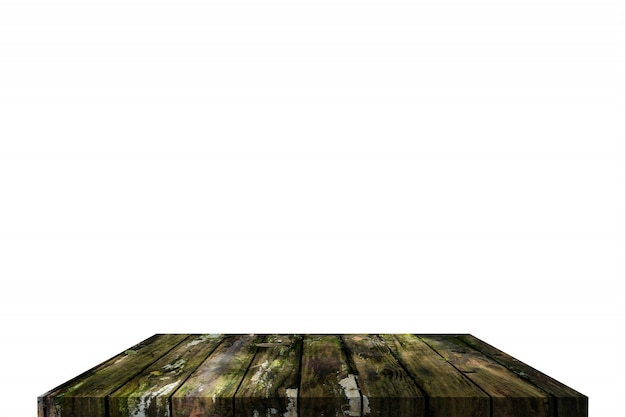 Houten tafelblad of plank op isolaat