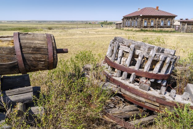 Houten tandwielen van een windmolen