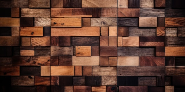 Houten textuurachtergrond Abstract bruin houten patroon Generatieve AI