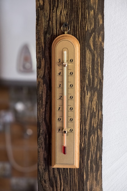 Houten thermometer