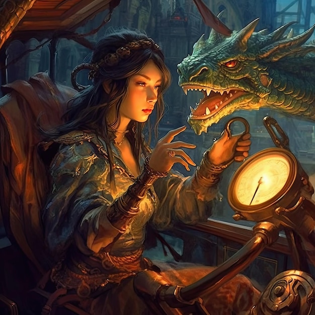 How did you fly on a dragon before Female Embrace GPS Navigation generative ai