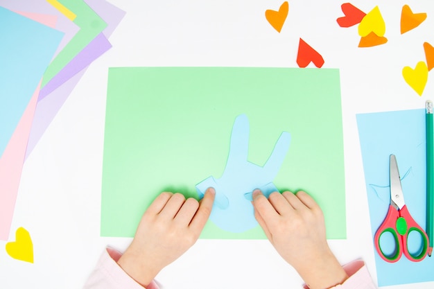 How to make paper bunny for Easter greetings and fun