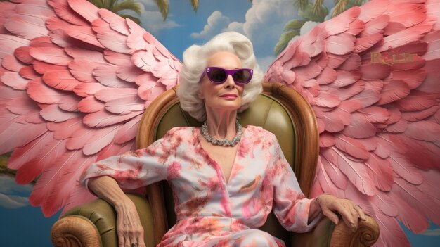 how old ladies will look with wings in paradise