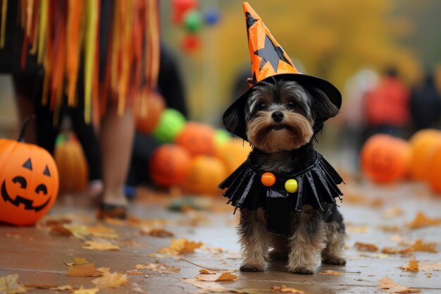Premium AI Image  HowlOWeen Spooktacular Unleash the Scary Adorable 