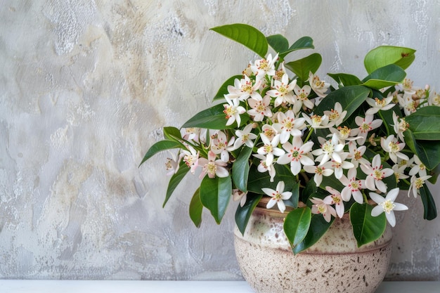 Photo hoya waxplant waxvine waxflower in flowerpot closeup hoya macro house plant in flowerpot