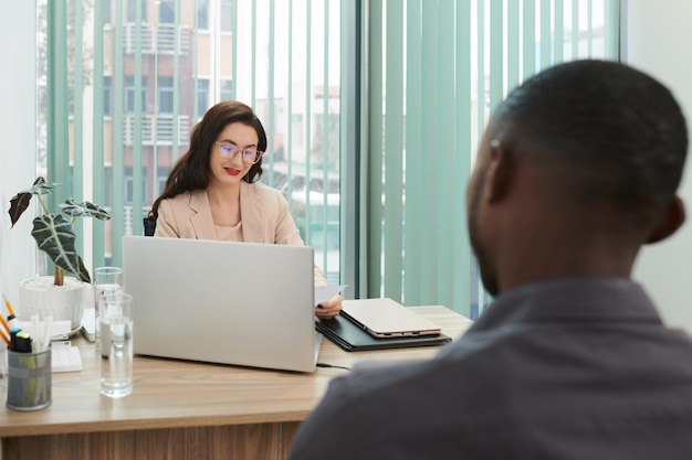 HR Manager Talking to Candidate