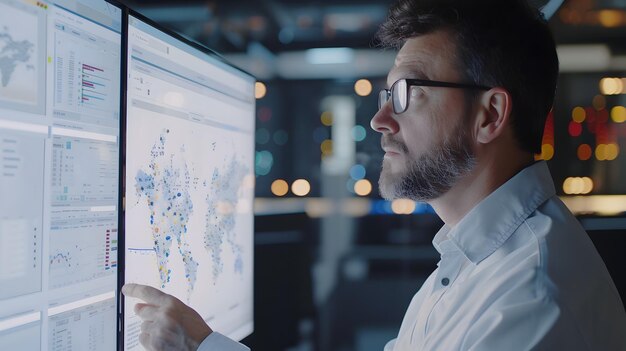 Photo hr professional leveraging aipowered skill matrix dashboard for strategic workforce planning and talent development