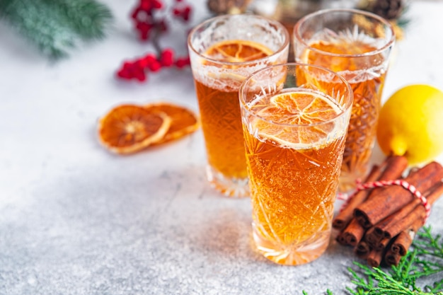 Hristmas vin brulé cocktail spumante grog vino spezie nuovo anno bere bevanda dolce spazio copia