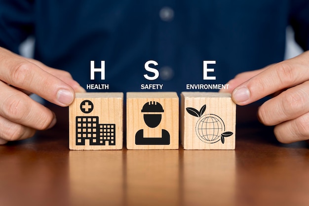 hse health safety environment concept environmental management health protection and safety