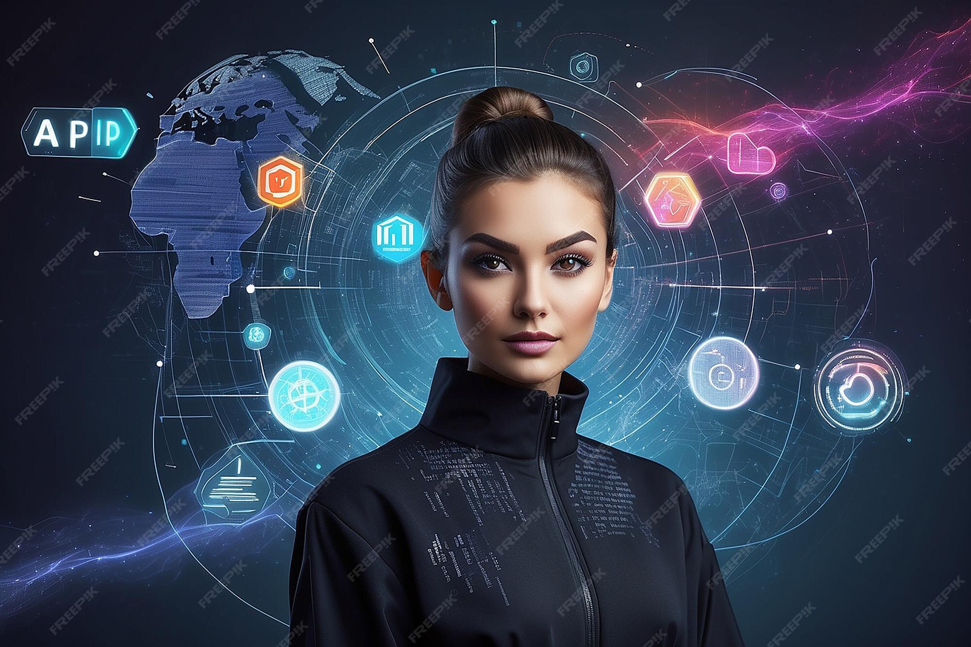 HTML and CSS Collage Concept with Person Programming and API ...