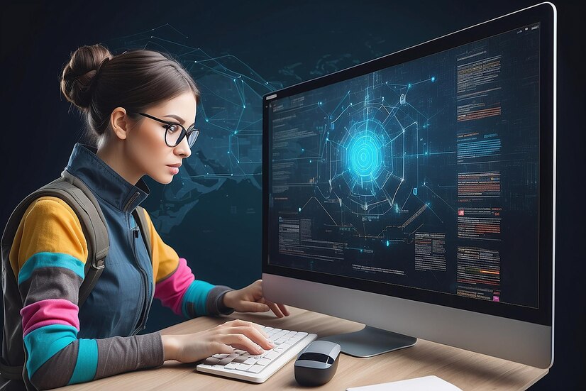 HTML and CSS Collage Concept with Person Programming and API ...
