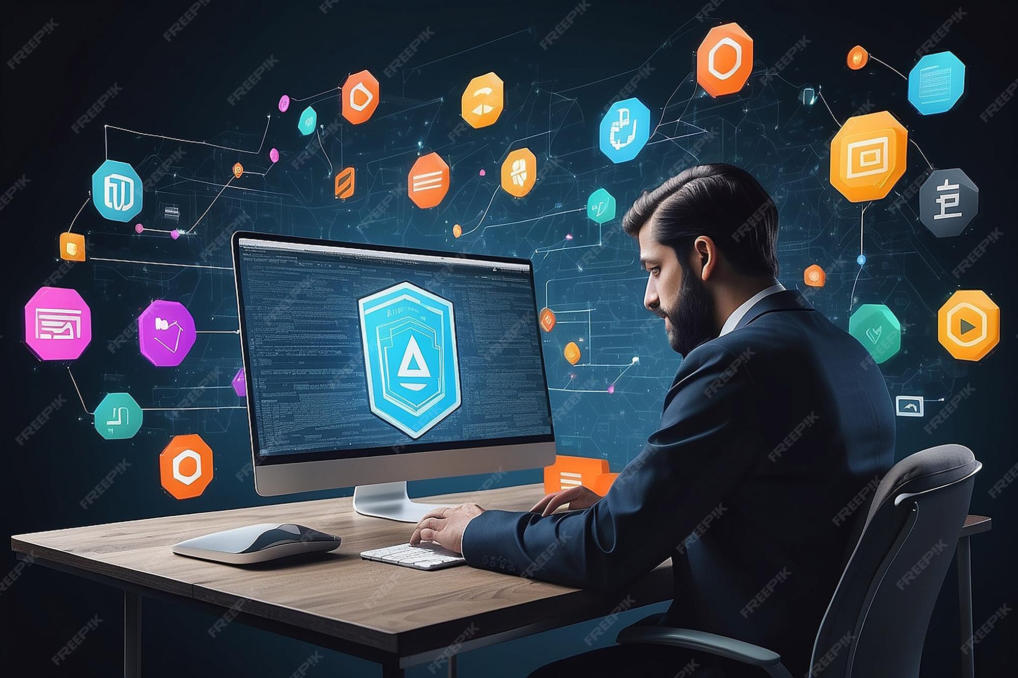 HTML and CSS Collage Concept with Person Programming and API ...