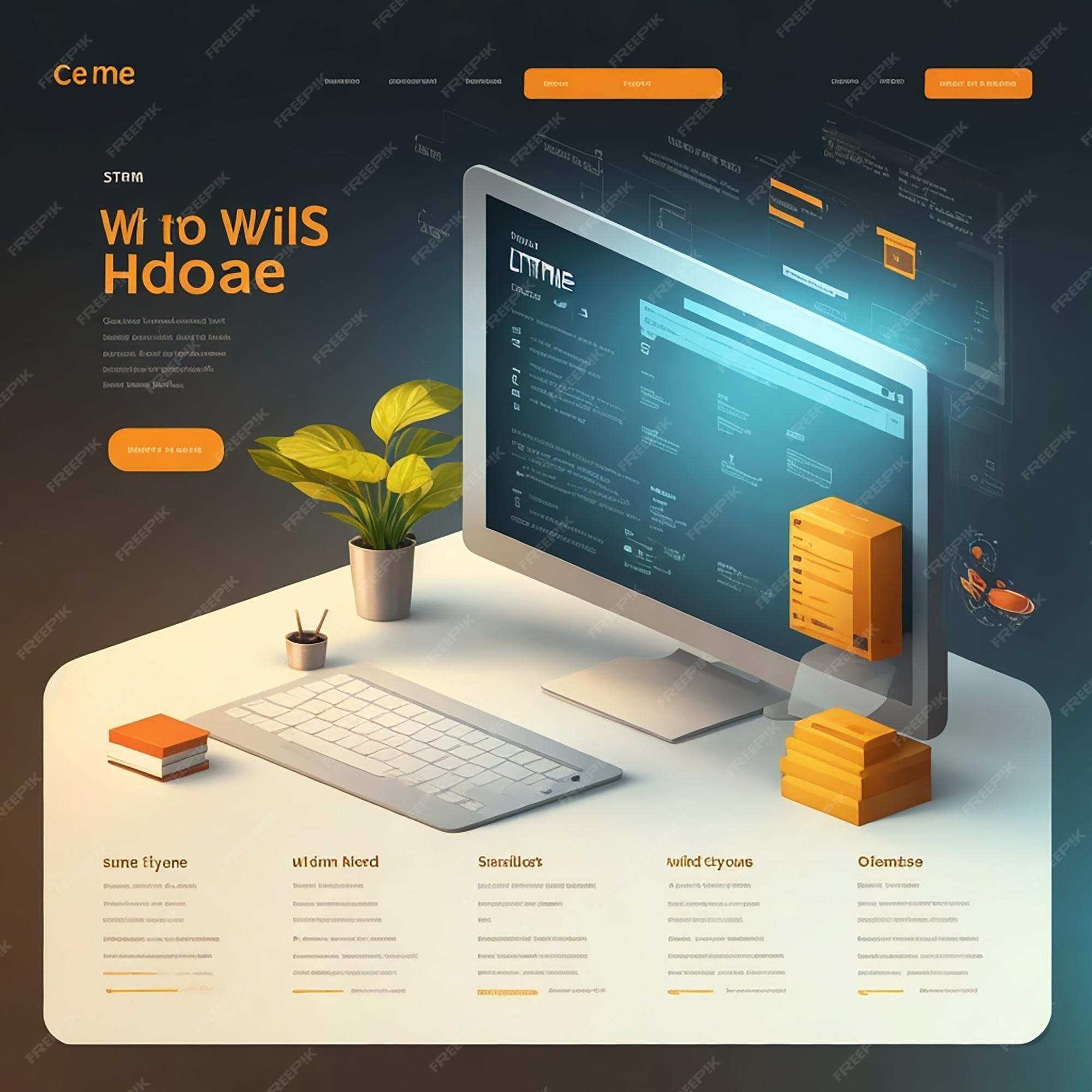 Premium Photo | HTML system for website concept and web development ...
