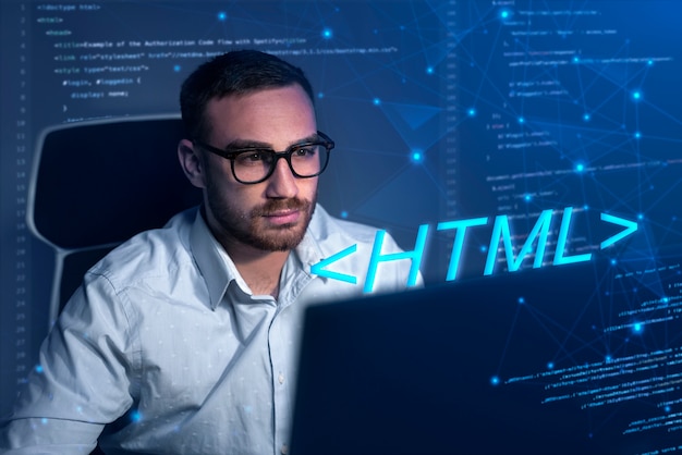 html system for website concept