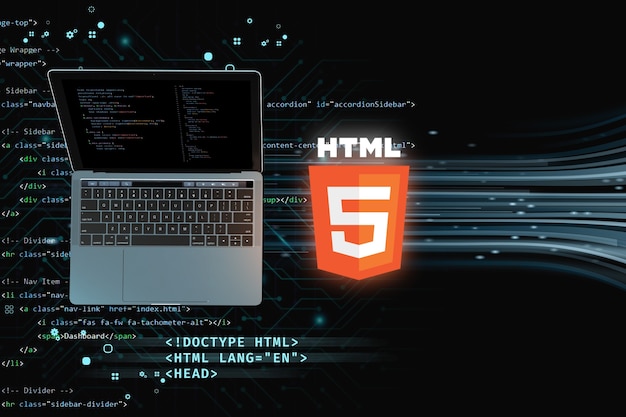 Html system for websites concept