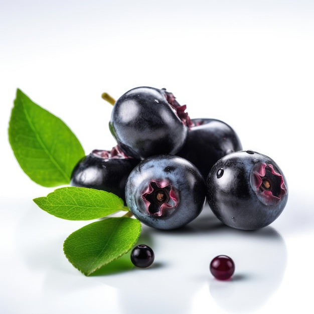 Huckleberry fruit isolated on white background