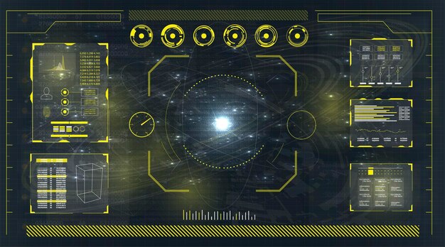 Foto hud illustrazione vettoriale per il tuo design sfondo tecnologico interfaccia utente futuristica