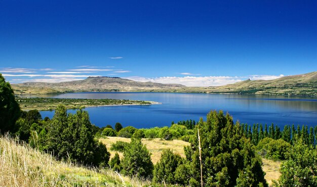 Huechulafquen lake at lanin national park entrance patagonia argentina