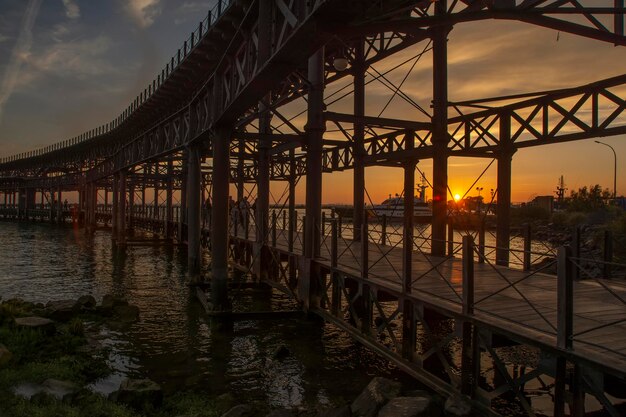 Photo huelva river tinto bridge