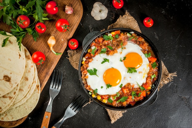 Huevos rancheros、メキシコ料理