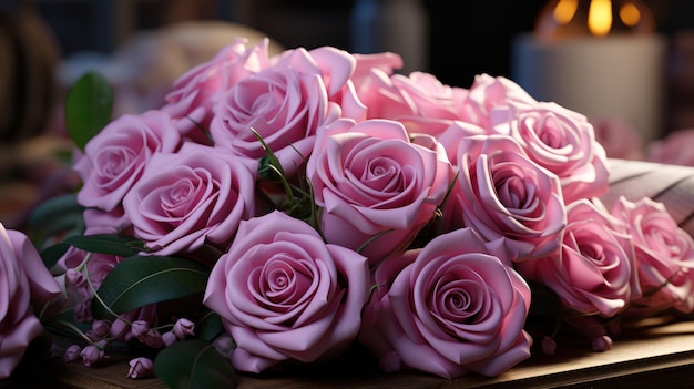 Foto enorme scatola di rose di colore rosa brillante uhd carta da parati