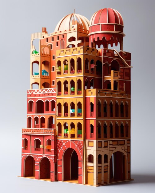 Huge buildings built with red bricks