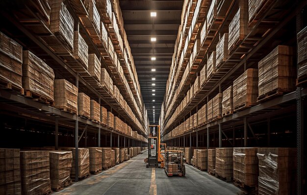 Huge distribution warehouse created with generative AI