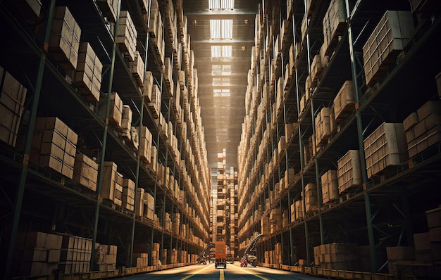 Huge distribution warehouse created with generative AI