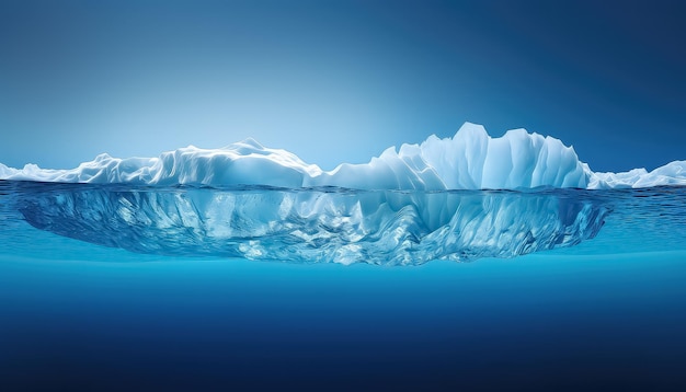 A huge iceberg in the purest sea