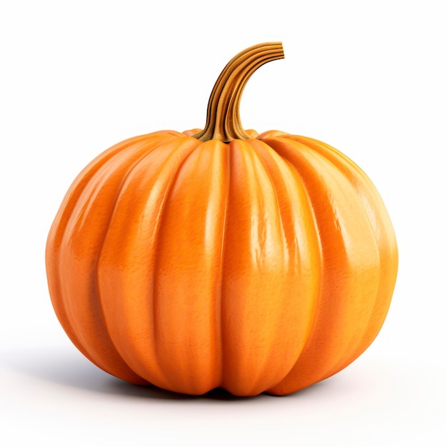 Huge juicy ripe pumpkin isolated on a white background