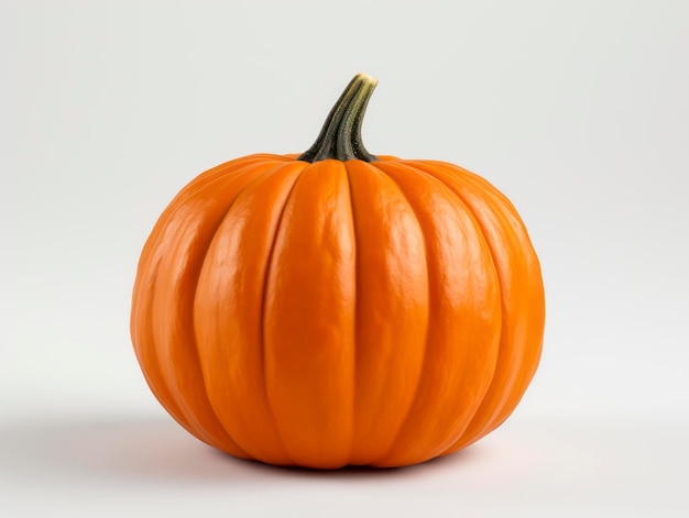 Huge juicy ripe pumpkin isolated on a white background