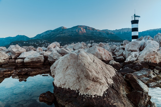 Huge stones on the beach