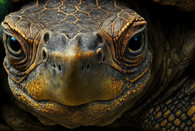 Huge turtle up close