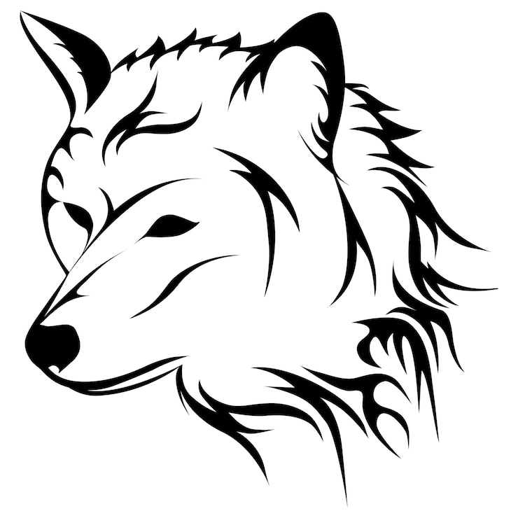 Foto huilende wolf geïsoleerd op de achtergrond. vector illustratie