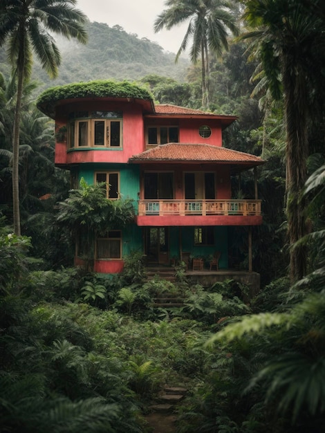 huis in de jungle