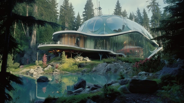 Foto huis van mineralen verbazingwekkend filmische boheemse paradijs ultramoderne slanke prethuis