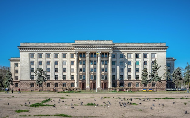 Huis van vakbonden gebouw in Odessa, Oekraïne