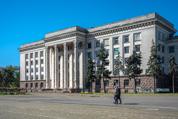Huis van vakbonden gebouw in Odessa, Oekraïne