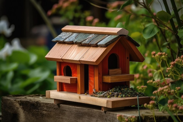 Huis voor een vogel in mijn tuin