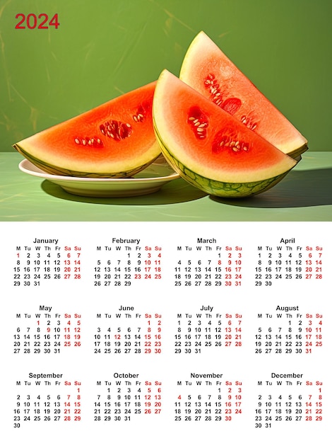 Huisdecoratie Fruit Pop art Muurkalender Watermelon decoratie