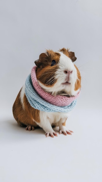 Huisdieren cavia op wit