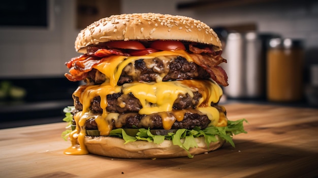 Huisgemaakte Cheese Smash Burger