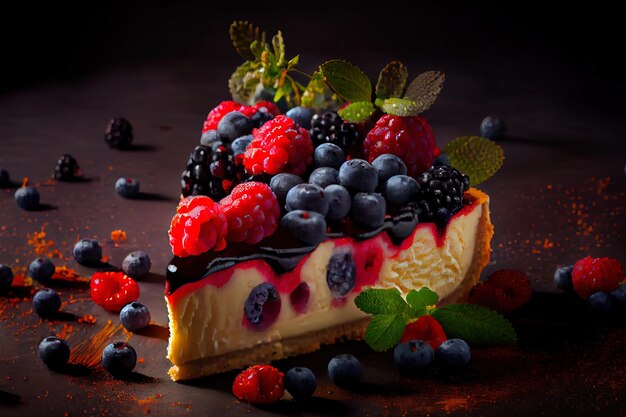 Huisgemaakte cheesecake met vers