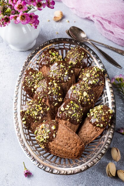 Huisgemaakte chocoladekoekjes madeleine