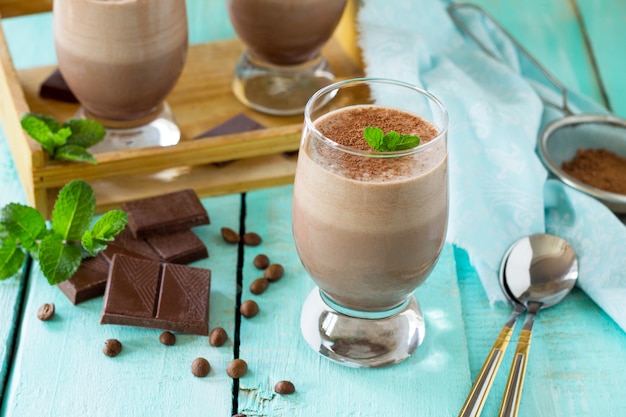 Huisgemaakte chocolademousse