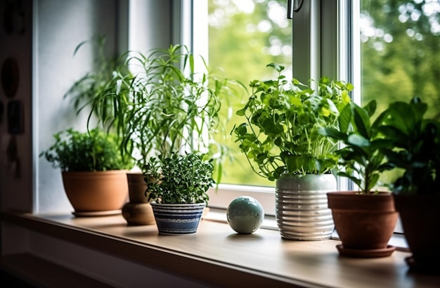 Huisplanten verzameling huis appartement planten bij een raam