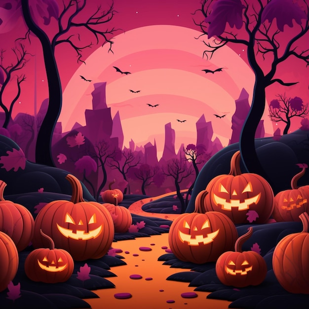 Huiveringwekkende Halloween-scène